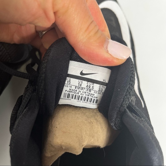 NWT MENS NIKE Alpha Menace Pro Low TD Black & White Football Cleats Size 15 - Picture 10 of 12